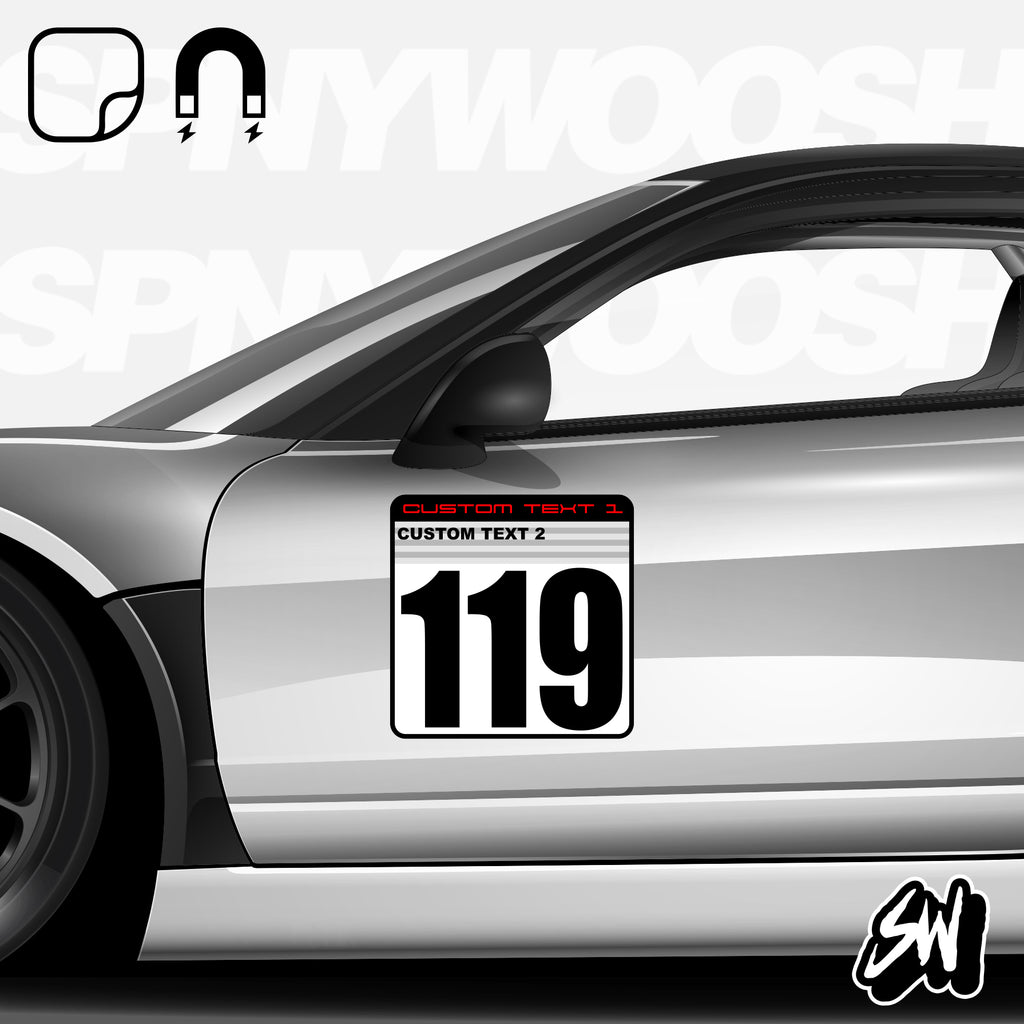 Number/card 58 Racing Heritage Style - Racing Number Cards | Spinnywhoosh Graphics