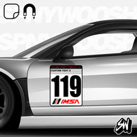 Heritage Style - Racing Number Cards - Sponsor Logo