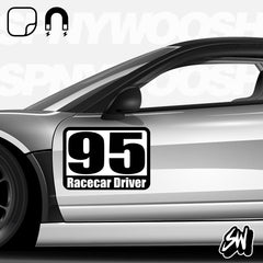 Custom text magnetic vinyl autocross numbers