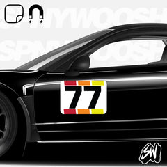 TRD Style Magnetic Racing Numbers