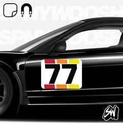 Retro Toyota Racing Number Cards