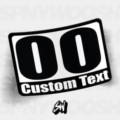 Custom Text Racing numbers