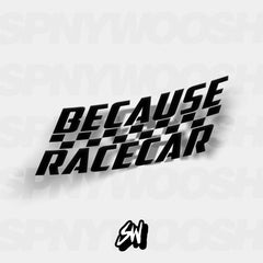 because racecar autox sticker