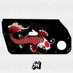 Japanese koi Fish Vinyl Graphics for Mazda Door Panes