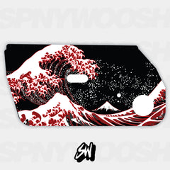 Great Wave Off Kanagawa door panel vinyl graphics