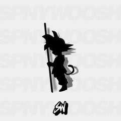 Dragonball Goku powerpole silhouette sticker