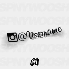 Instagram username sticker