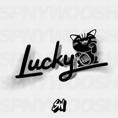 lucky cat car sticker