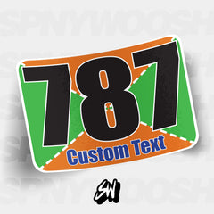 Mazda 787b style custom racing numbers