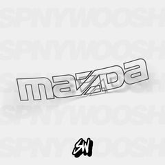 mazda logo outline sticker