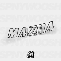 retro mazda logo outline sticker