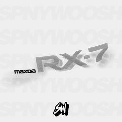 Mazda RX7 bars rear logo sticker