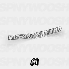 mazda mazdaspeed logo text decal