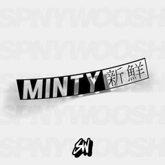 minty fresh japanese text sticker