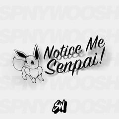 notice me senpai eevee pokemon sticker