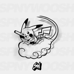 pikachu nimbus pokemon dragonball sticker