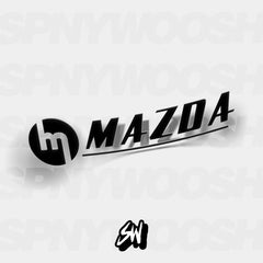 classic retro mazda logo sticker