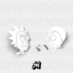 rick and morty fist bump sticker alt