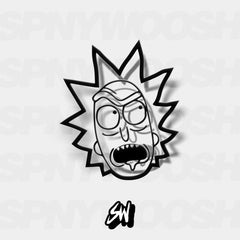 Rick and Morty Rick's face sticker