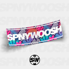 Neon Floral SPNYWOOSH Slap Sticker