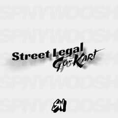 street legal go kart text sticker