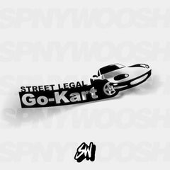 nb miata street legal go kart sticker