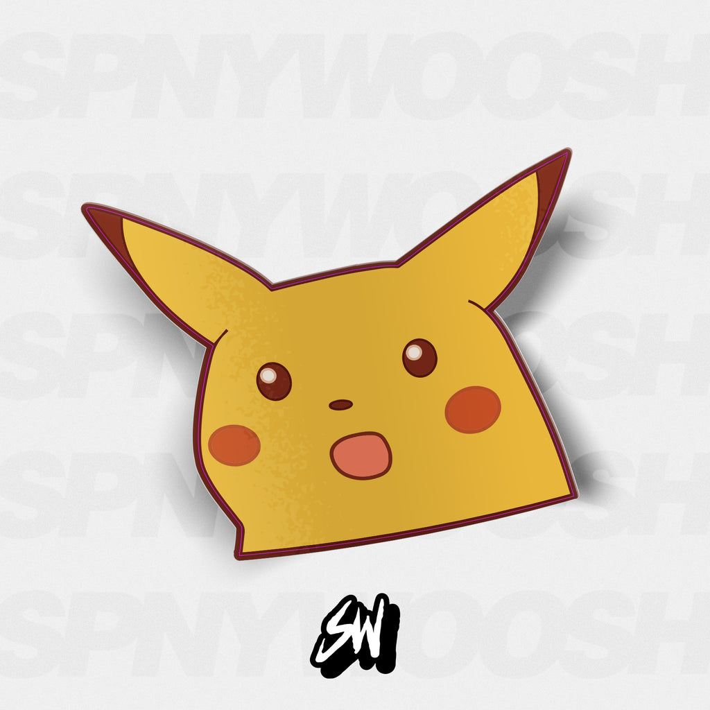 Scared Pikachu Sticker Surprised Pikachu Decal | Spinnywhoosh Graphics