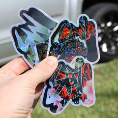 SW logo holographic stickers