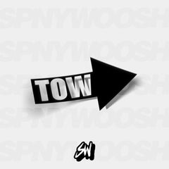 tow hook arrow sticker