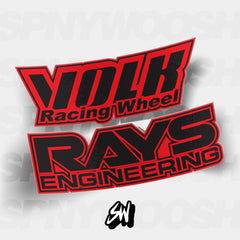 Volk Rays wheel logo replacement stickers