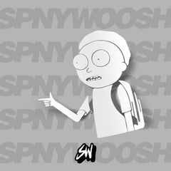 you son of a bitch morty sticker light design