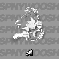 young goku sticker light design