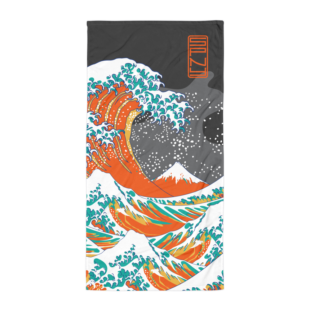 Summer Vibes - Great Wave Beach Towel – Spinnywhoosh Graphics Summer Vibes - Great Wave Beach Towel – Spinnywhoosh Graphics