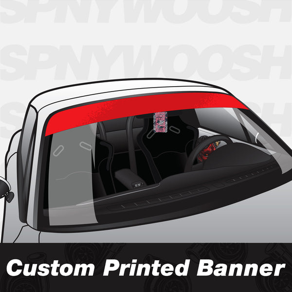 Full-Color Printed CUSTOM Windshield Banner
