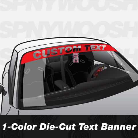 1-Color Die-cut Text Banner
