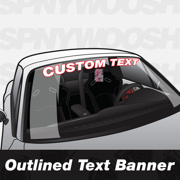Outlined Custom Text Window Banner