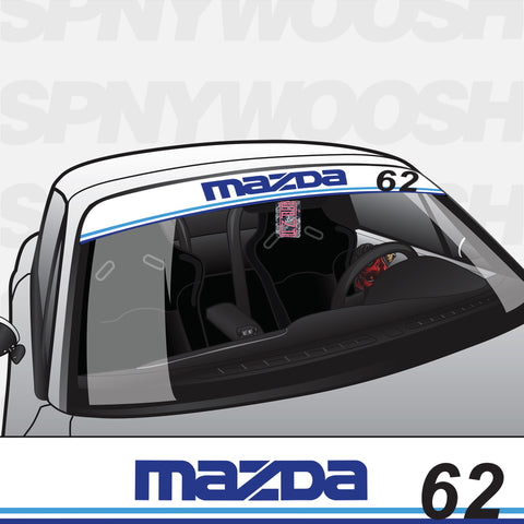 Printed Mazda Banner with Number