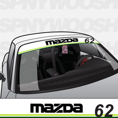 Printed Mazda Banner with Number