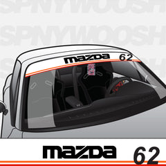 Printed Mazda Banner with Number