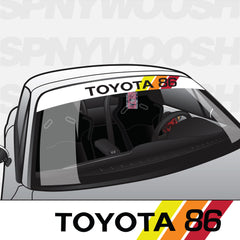 Retro Toyota Stripes Windshield Banner Decal