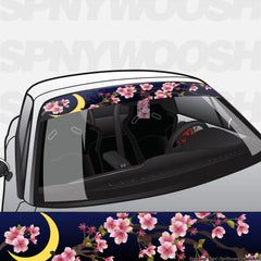 Dark Sakura Windshield Banner