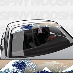 Great Wave Off Kanagawa Windshield Banner