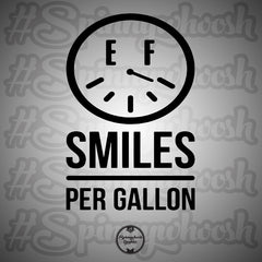 Smiles Per Gallon Decal