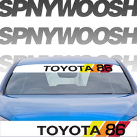 Printed Retro Toyota Banner with Number