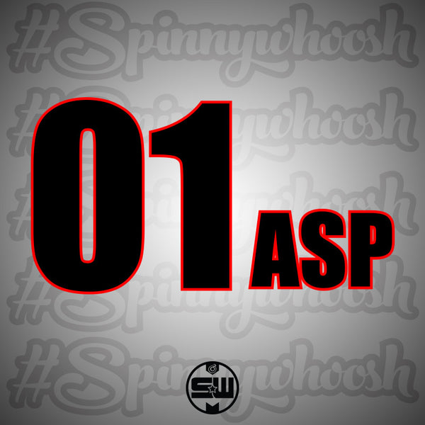 Individual Vinyl Racing Numbers with Outline | Spinnywhoosh Graphics